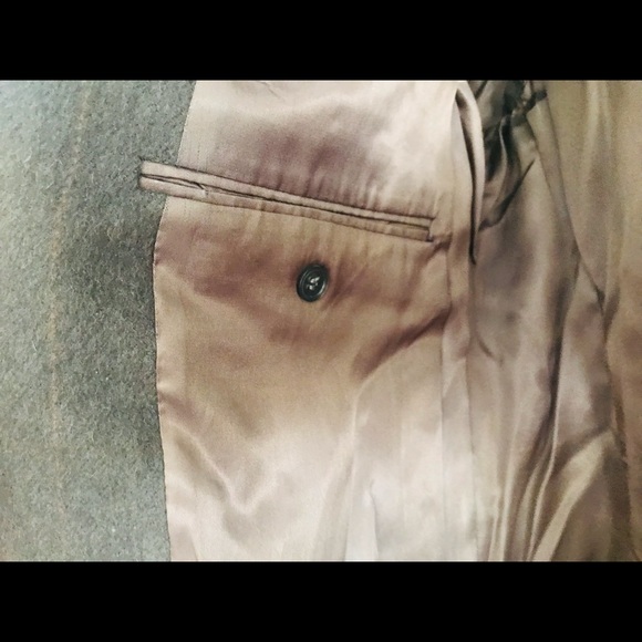 Man’s Sport Coat Camel Hair Grey-Brown Large Fabric Scotland Made USA Orig Owner - Picture 10 of 16